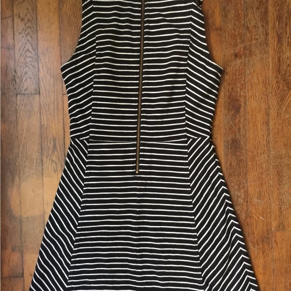 J.Crew Black and White Striped Dress Size XXS